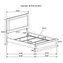 Caraway Wood Queen LED Panel Bed White - Home & Sleep Outlet