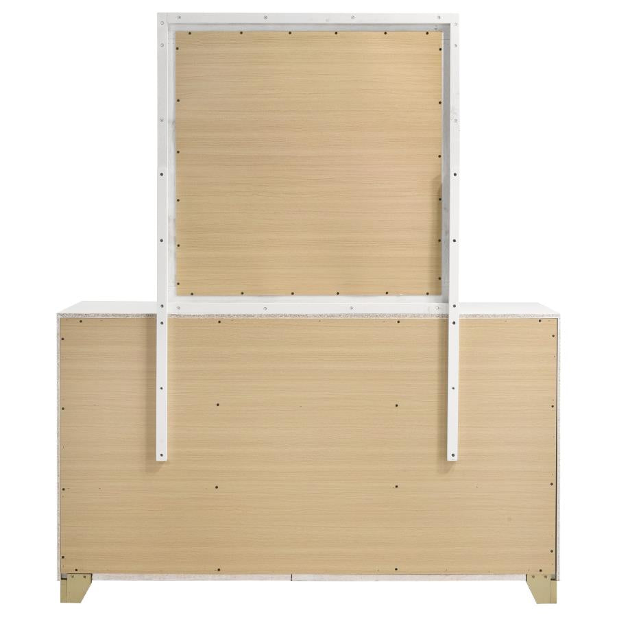 Caraway 6-drawer Dresser with Mirror White - Home & Sleep Outlet