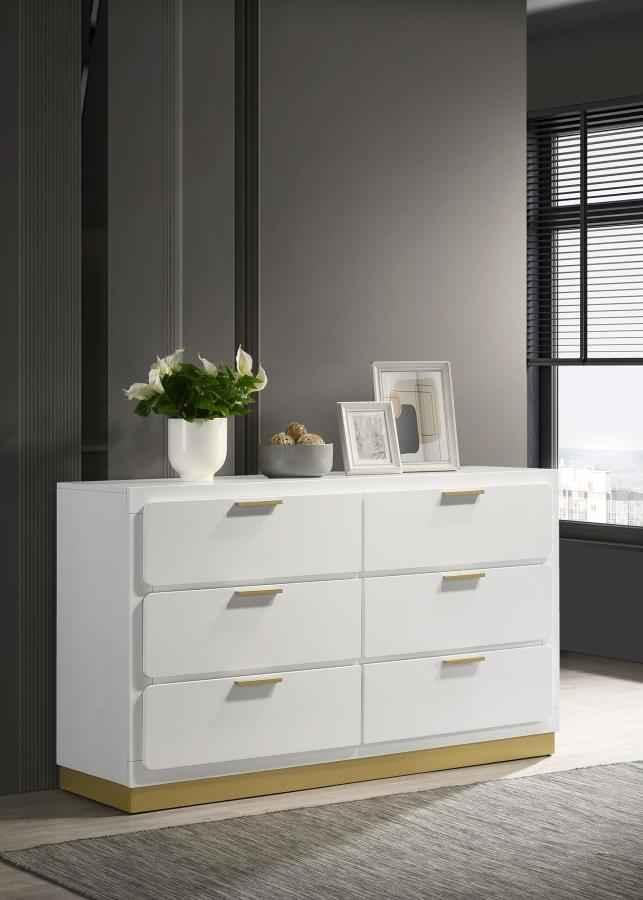 Caraway 6-drawer Dresser White - Home & Sleep Outlet