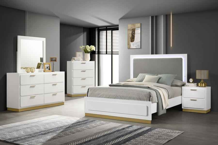 Caraway Dresser Mirror White - Home & Sleep Outlet
