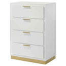 Caraway 4-drawer Bedroom Chest White - Home & Sleep Outlet