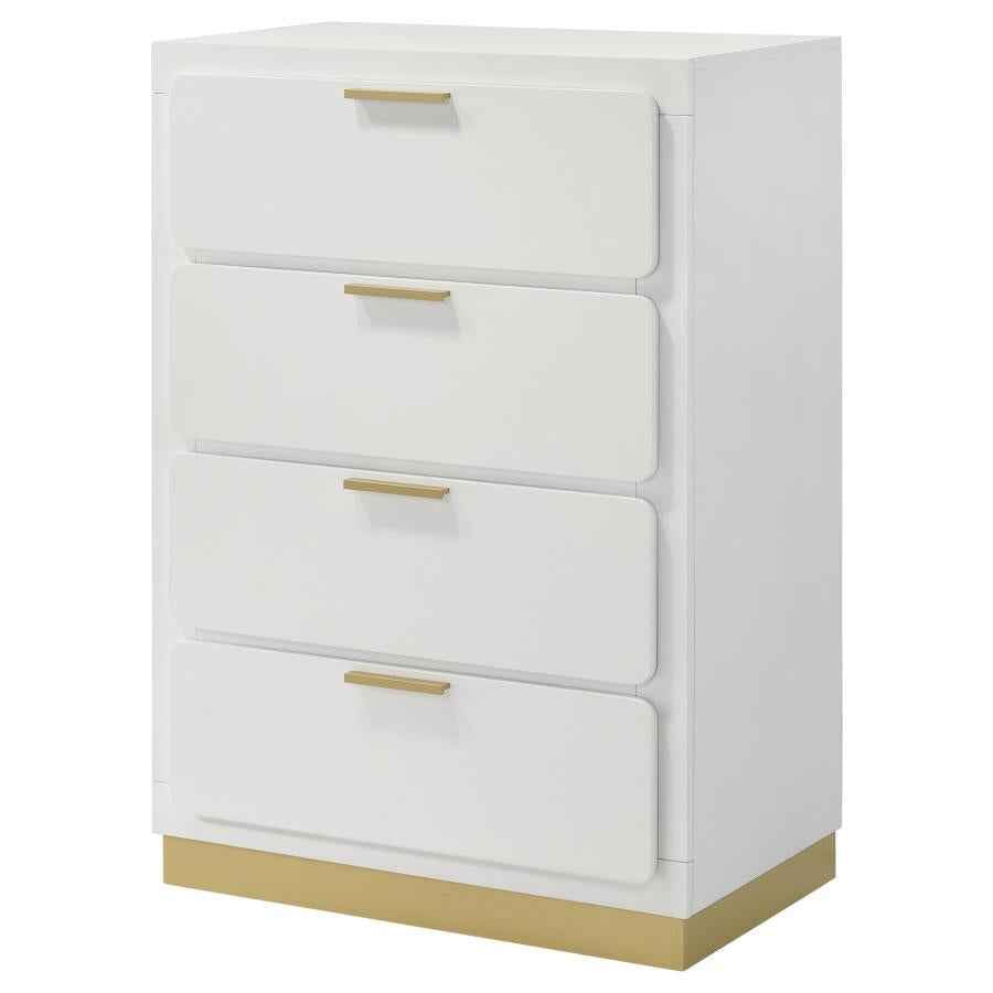 Caraway 4-drawer Bedroom Chest White - Home & Sleep Outlet