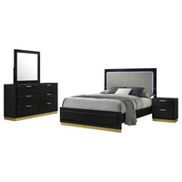 Caraway 4-piece Eastern King Bedroom Set Black - Home & Sleep Outlet