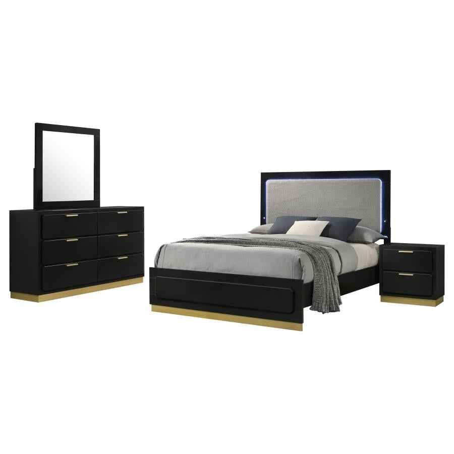 Caraway 4-piece Eastern King Bedroom Set Black - Home & Sleep Outlet