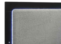 Caraway Wood Eastern King LED Panel Bed Black - Home & Sleep Outlet
