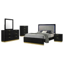 Caraway 5-piece California King Bedroom Set Black - Home & Sleep Outlet