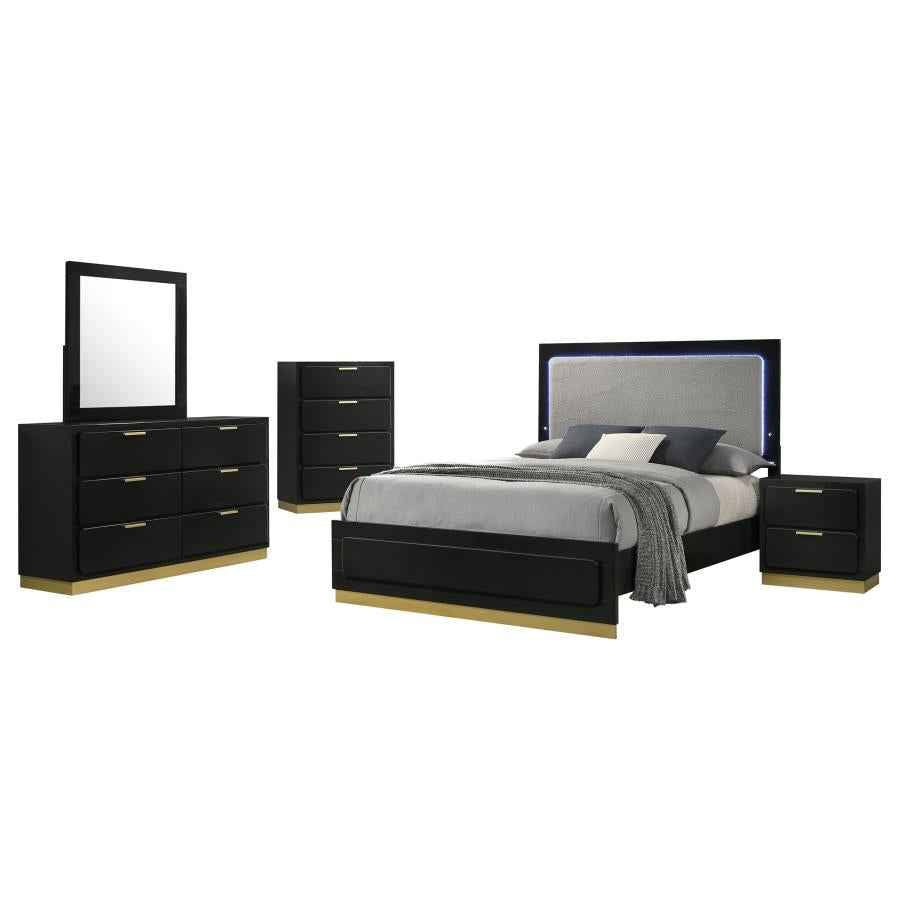 Caraway 5-piece California King Bedroom Set Black - Home & Sleep Outlet