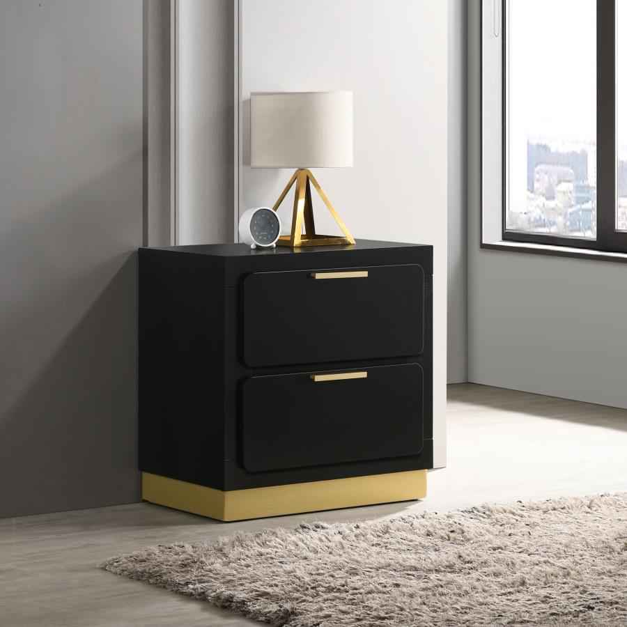 Caraway 2-drawer Nightstand Black - Home & Sleep Outlet