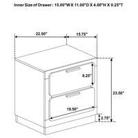 Caraway 2-drawer Nightstand Black - Home & Sleep Outlet