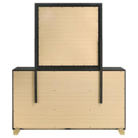 Caraway 6-drawer Dresser with Mirror Black - Home & Sleep Outlet