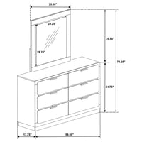 Caraway 6-drawer Dresser with Mirror Black - Home & Sleep Outlet