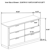 Caraway 6-drawer Dresser Black - Home & Sleep Outlet