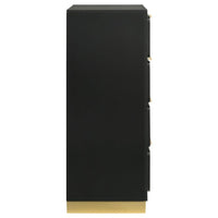 Caraway 4-drawer Bedroom Chest Black