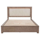 Kenora 56-inch Eastern King LED Storage Bed Barley Brown