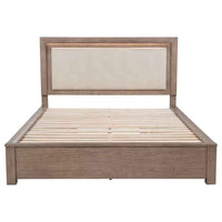 Kenora 56-inch Eastern King LED Storage Bed Barley Brown