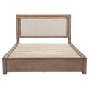 Kenora 56-inch California King LED Storage Bed Barley Brown