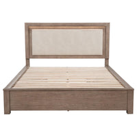 Kenora 56-inch California King LED Storage Bed Barley Brown