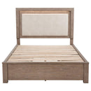 Kenora 56-inch Queen LED Storage Bed Barley Brown