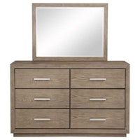 Kenora 6-drawer Dresser and Mirror Barley Brown