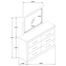Kenora 6-drawer Dresser and Mirror Barley Brown