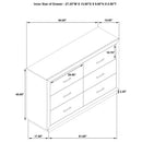 Kenora 6-drawer Dresser Barley Brown