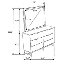 Sonora 6-drawer Dresser with Mirror White