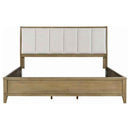 Granada Upholstered Eastern King Panel Bed Natural Pine