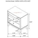 Granada 2-drawer Glass Top Nightstand Natural Pine