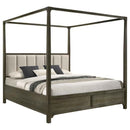 Gran Park California King Four Poster Canopy Bed Dark Cocoa