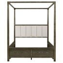 Gran Park Queen Canopy Bed Dark Cocoa