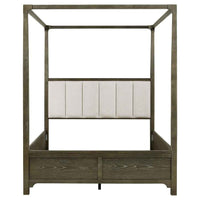 Gran Park Queen Canopy Bed Dark Cocoa