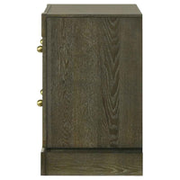 Gran Park 2-drawer Nightstand Bedside Table Dark Cocoa