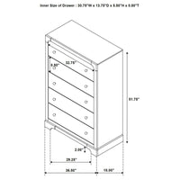 Gran Park 5-drawer Bedroom Chest of Drawers Dark Cocoa