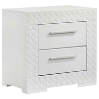 Ives 5-piece Eastern King Bedroom Set White High Gloss