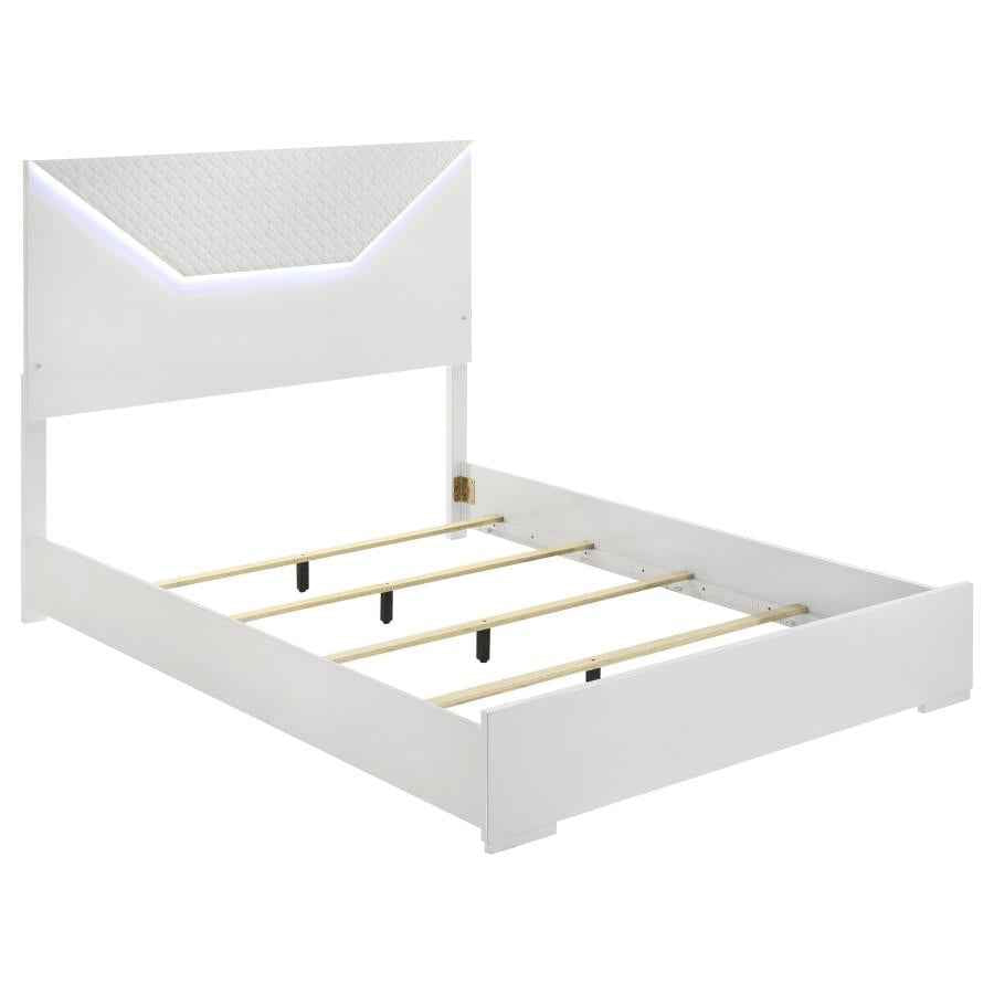 Ives 4-piece Queen Bedroom Set White High Gloss