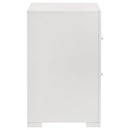 Ives 2-drawer Nightstand Bedside Table White High Gloss