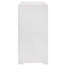 Ives 6-drawer Dresser Cabinet White High Gloss