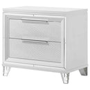 Marmore 2-drawer Nightstand Bedside Table White