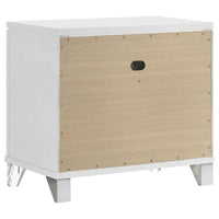 Marmore 2-drawer Nightstand Bedside Table White