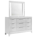 Marmore 9-drawer Dresser and LED Mirror White