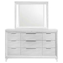 Marmore 9-drawer Dresser and LED Mirror White