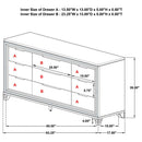 Marmore 9-drawer Dresser Cabinet White