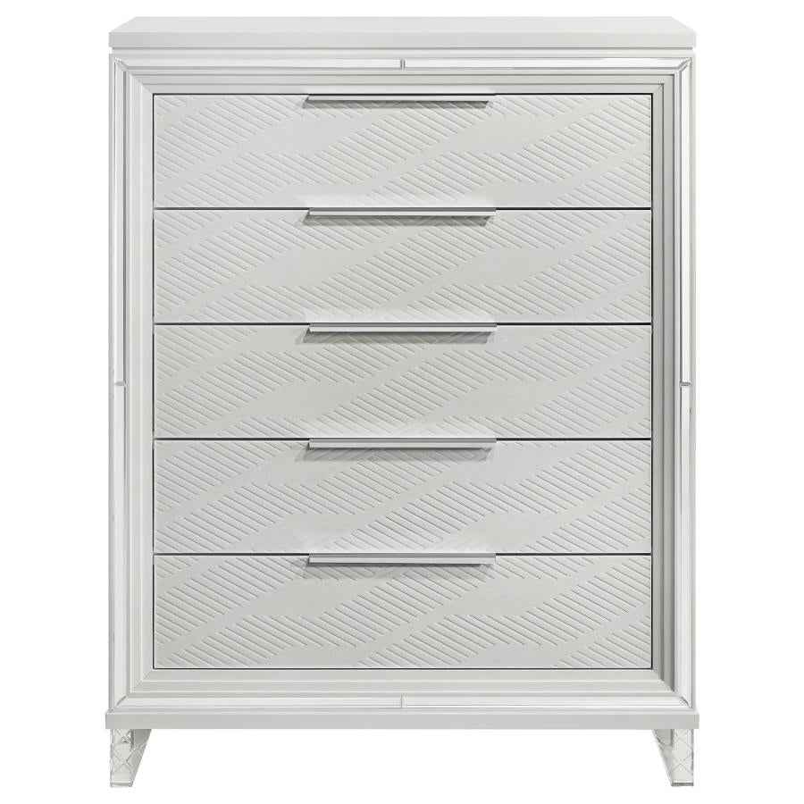 Marmore 5-drawer Bedroom Chest of Drawers White