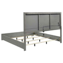 Ives 5-piece Eastern King Bedroom Set Grey High Gloss