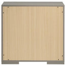 Ives 2-drawer Nightstand Bedside Table Grey High Gloss