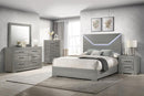 Ives 6-drawer Dresser Cabinet Grey High Gloss