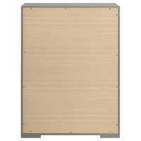 Ives 5-drawer Bedroom Chest of Drawers Grey High Gloss
