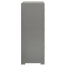 Ives 5-drawer Bedroom Chest of Drawers Grey High Gloss