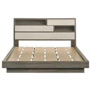 Fenwick California King Bed Bookcase Headboard Grey Oak