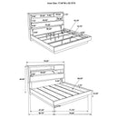 Fenwick California King Bed Bookcase Headboard Grey Oak